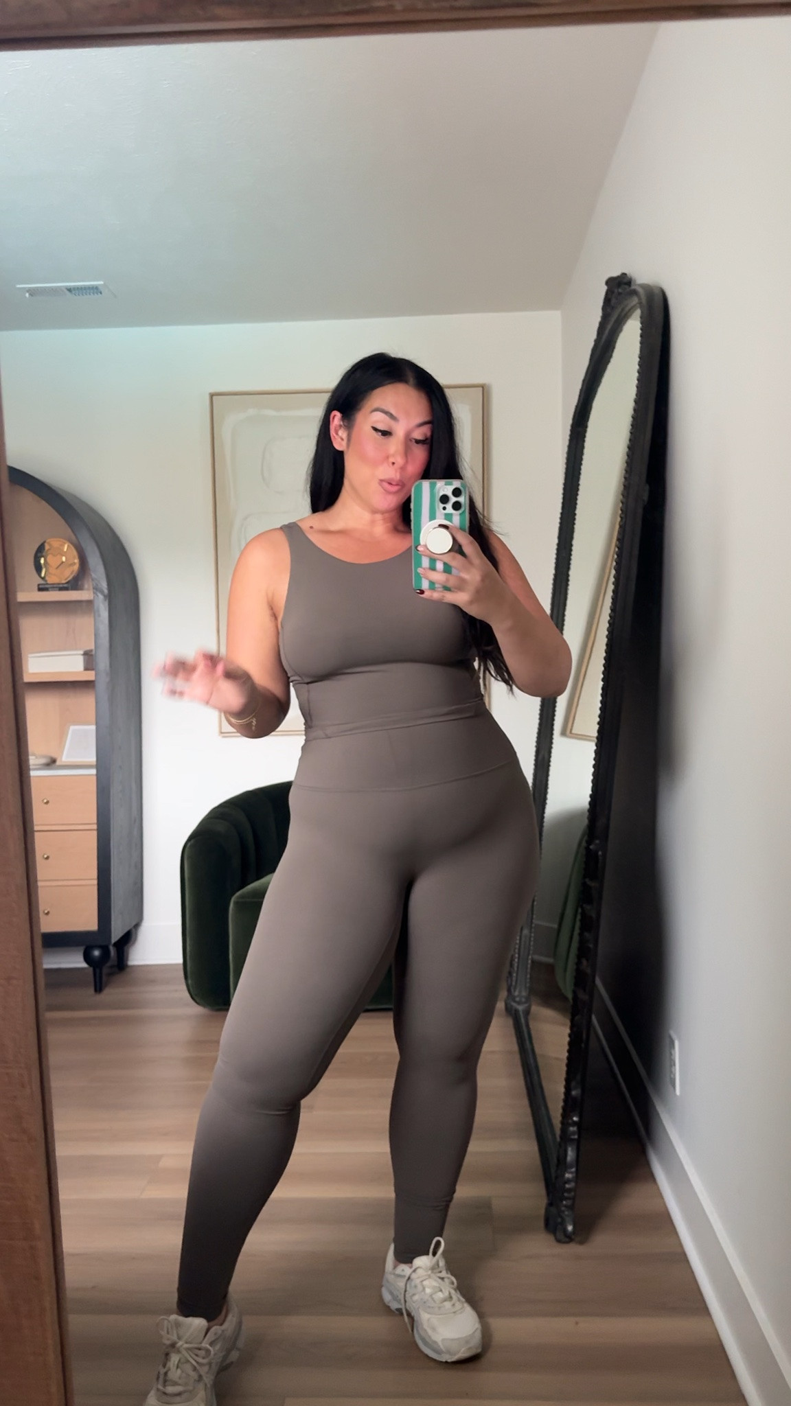 This feels exactly like a higher price point brand! Feels so soft, nothing is rolling down, perfect for low impact! Belly is supportive! Wearing an XL! Use code: BONNIE212 – 20% OFF, colorfulkoala, amazon finds, amazon activewear, workout tops, leggings 

 #LTKSeasonal #LTKMidsize