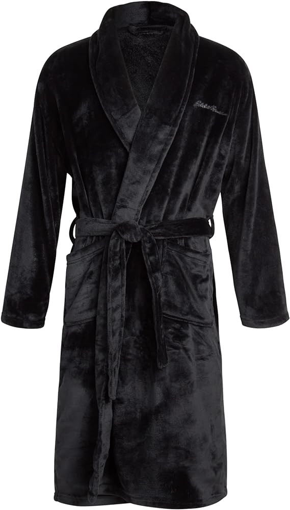 Eddie Bauer Mens' Plush Bathrobe- Soft Fleece Spa Bath Robe with 2 External Pockets and Belt for ... | Amazon (US)