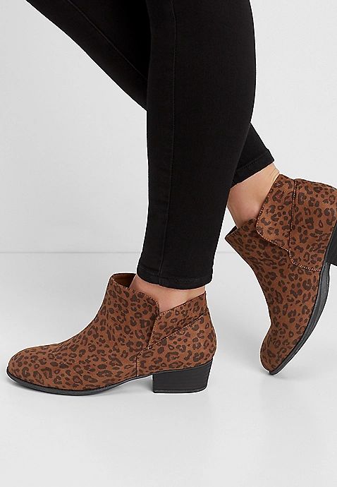 Rey leopard ankle bootie | Maurices