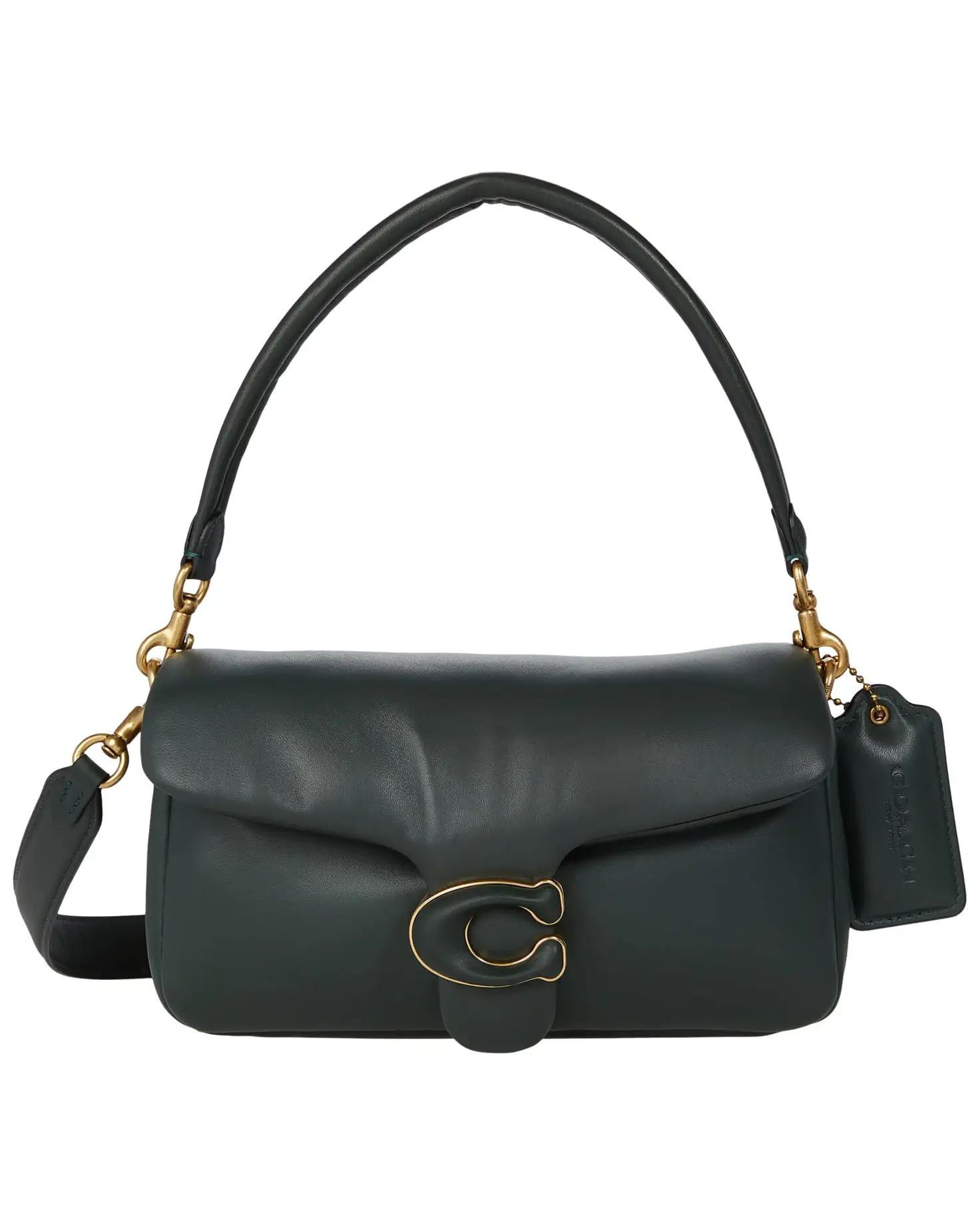 Leather Covered C Closure Pillow Tabby Shoulder Bag 26 | Zappos