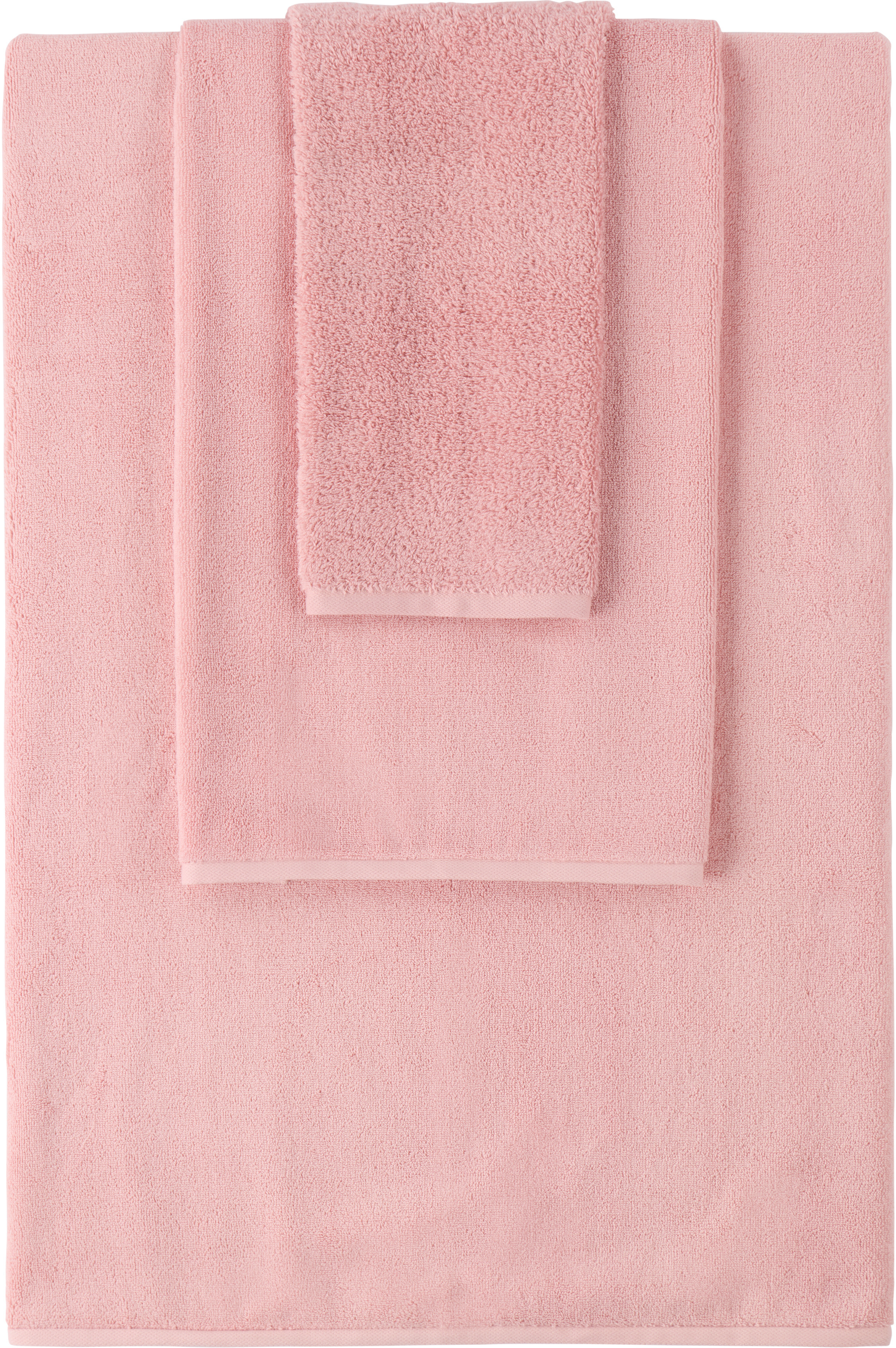 Tekla Pink Terry Towel Set, 3 pcs | SSENSE