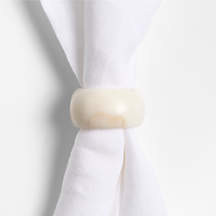 Rosette Marble Napkin Ring | Crate & Barrel | Crate & Barrel