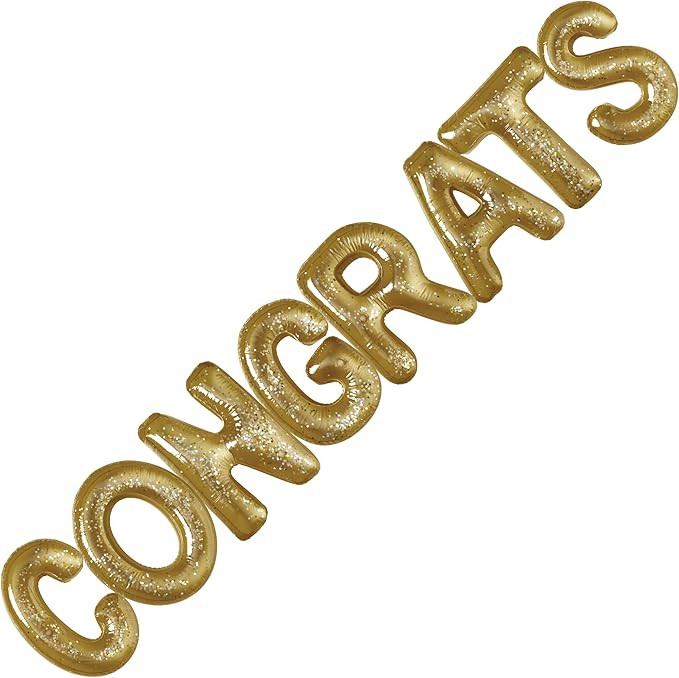 Congrats Inflatable Pool Floats Letter Set by Spell Party - Large 20" Letter Balloon Indoor Outdo... | Amazon (US)