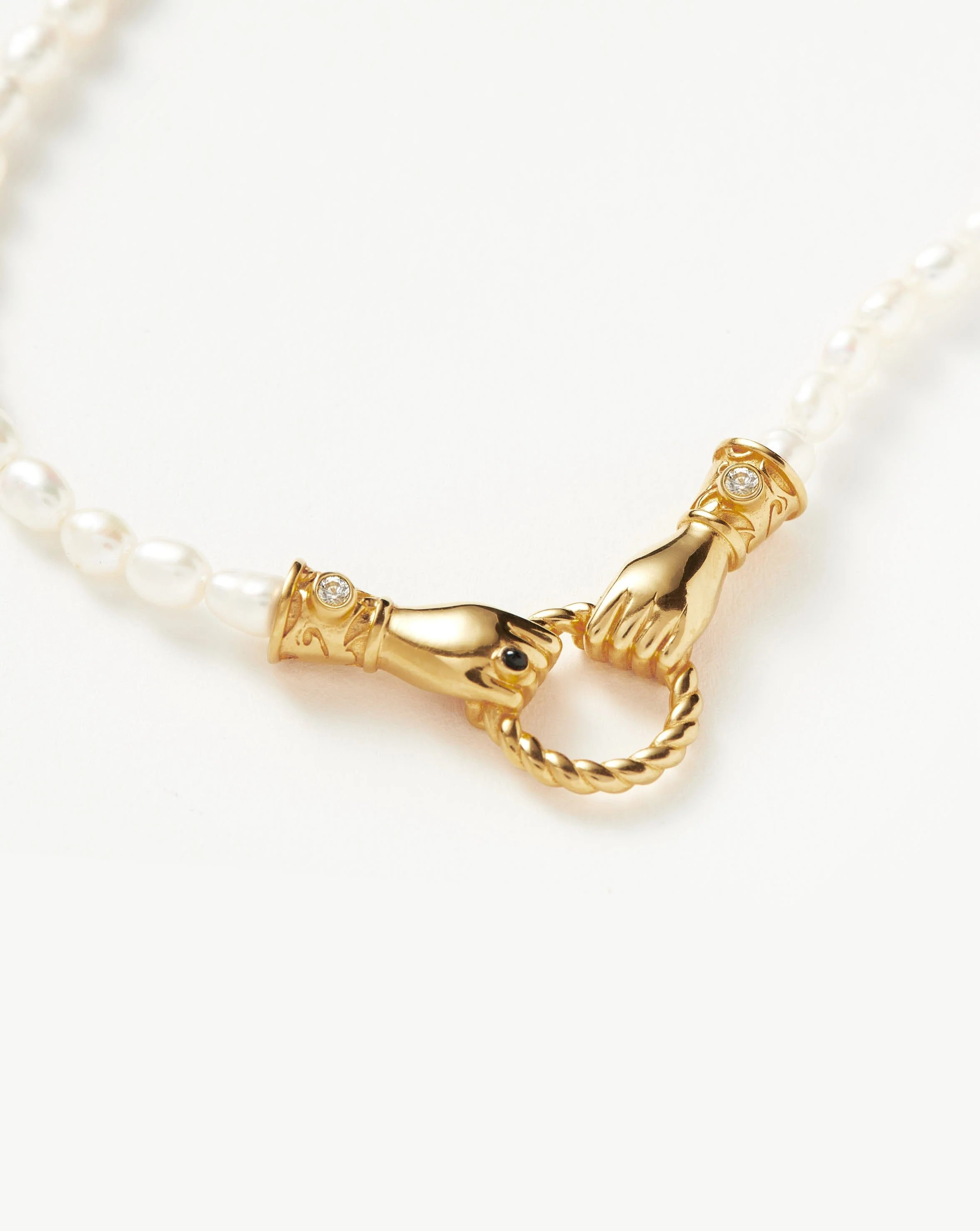 Harris Reed In Good Hands Pearl Pendant Necklace | Gold | Missoma US