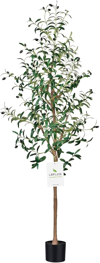 Faux Olive Tree Artificial Plant Indoor 6ft Tall, Large Fake Plant for Home Decor Living Room, 72... | Amazon (US)