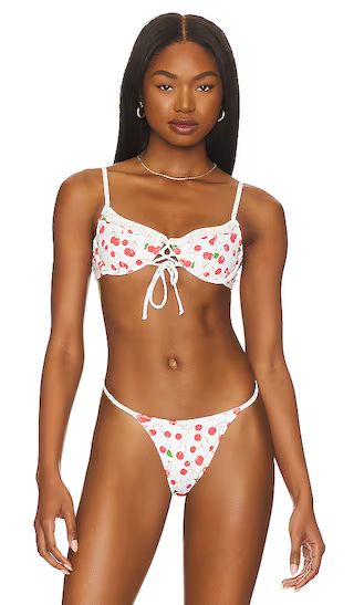 x Sydney Sweeney Lucia Bikini Top in Cherry Bomb | Revolve Clothing (Global)