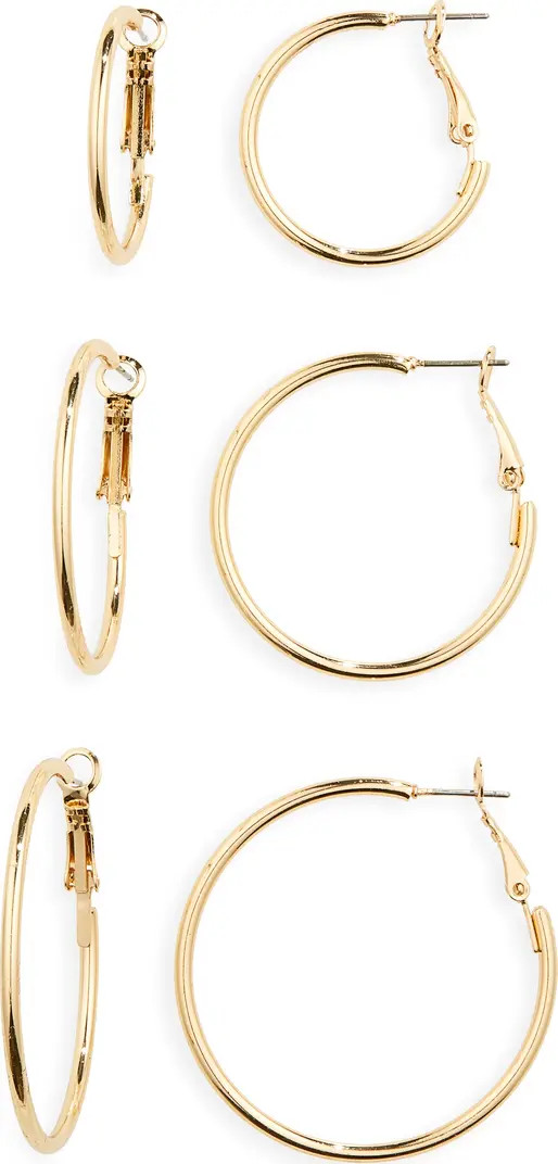 Set of 3 Hoop Earrings | Nordstrom