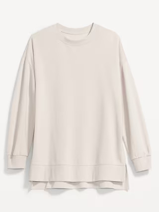 Oversized Boyfriend Garment-Dyed Tunic Sweatshirt for Women | Old Navy (US)