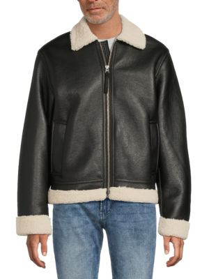 Faux Shearling-Collar Bomber Jacket | Saks Fifth Avenue OFF 5TH