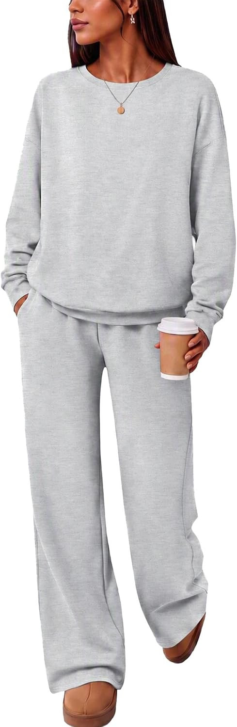 Ekouaer Lounge Sets for Women Casual Long Sleeve and Long Pants Pajamas Set | Amazon (US)