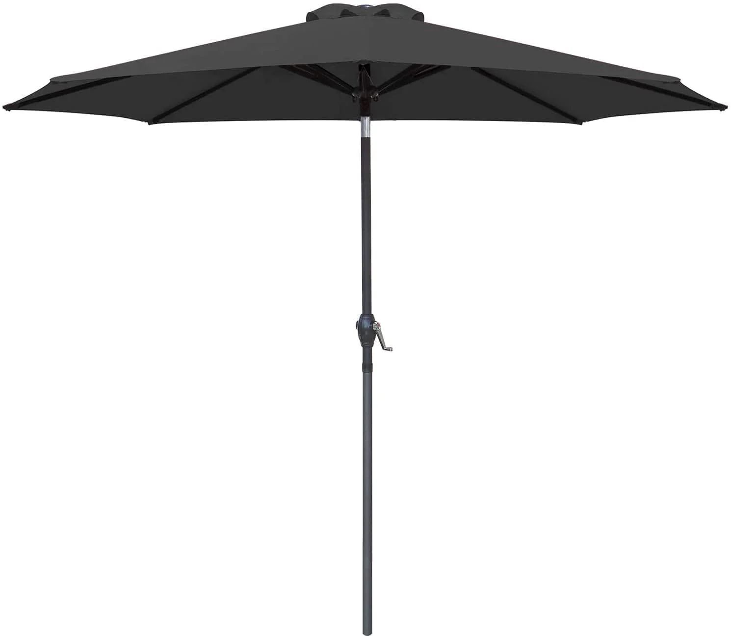 Devoko 9FT Patio Umbrella Outdoor Table Umbrella with 8 Sturdy Ribs, Black - Walmart.com | Walmart (US)