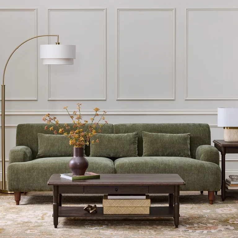 Better Homes & Gardens Ambrose Sofa, Forest Green velvet | Walmart (US)