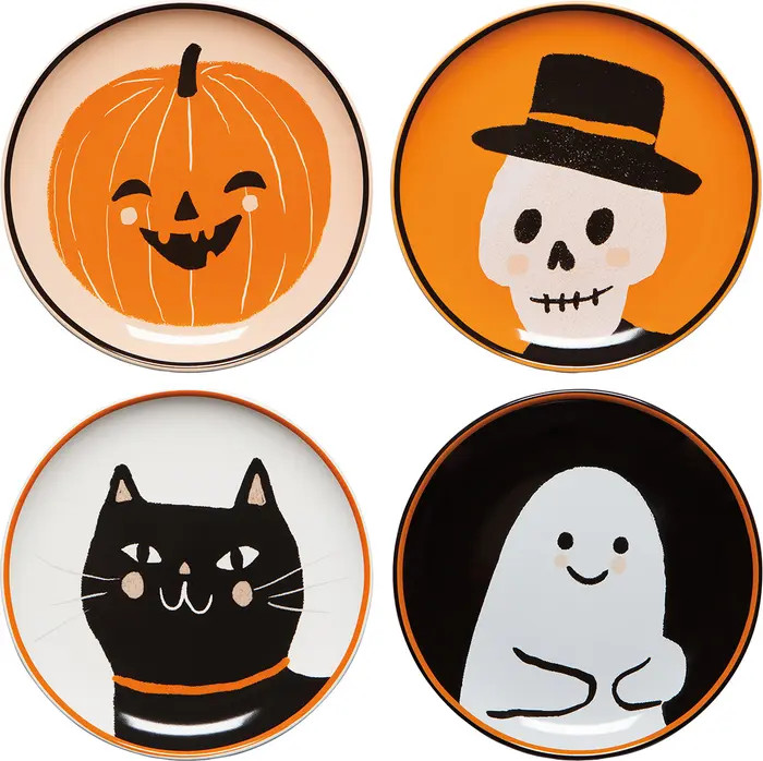 Now Designs Boo Crew Set of 4 Appetizer Plates | Nordstrom | Nordstrom