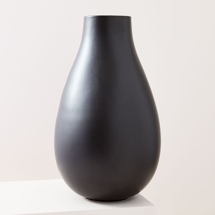 Pure Black Ceramic Vases | West Elm (US)