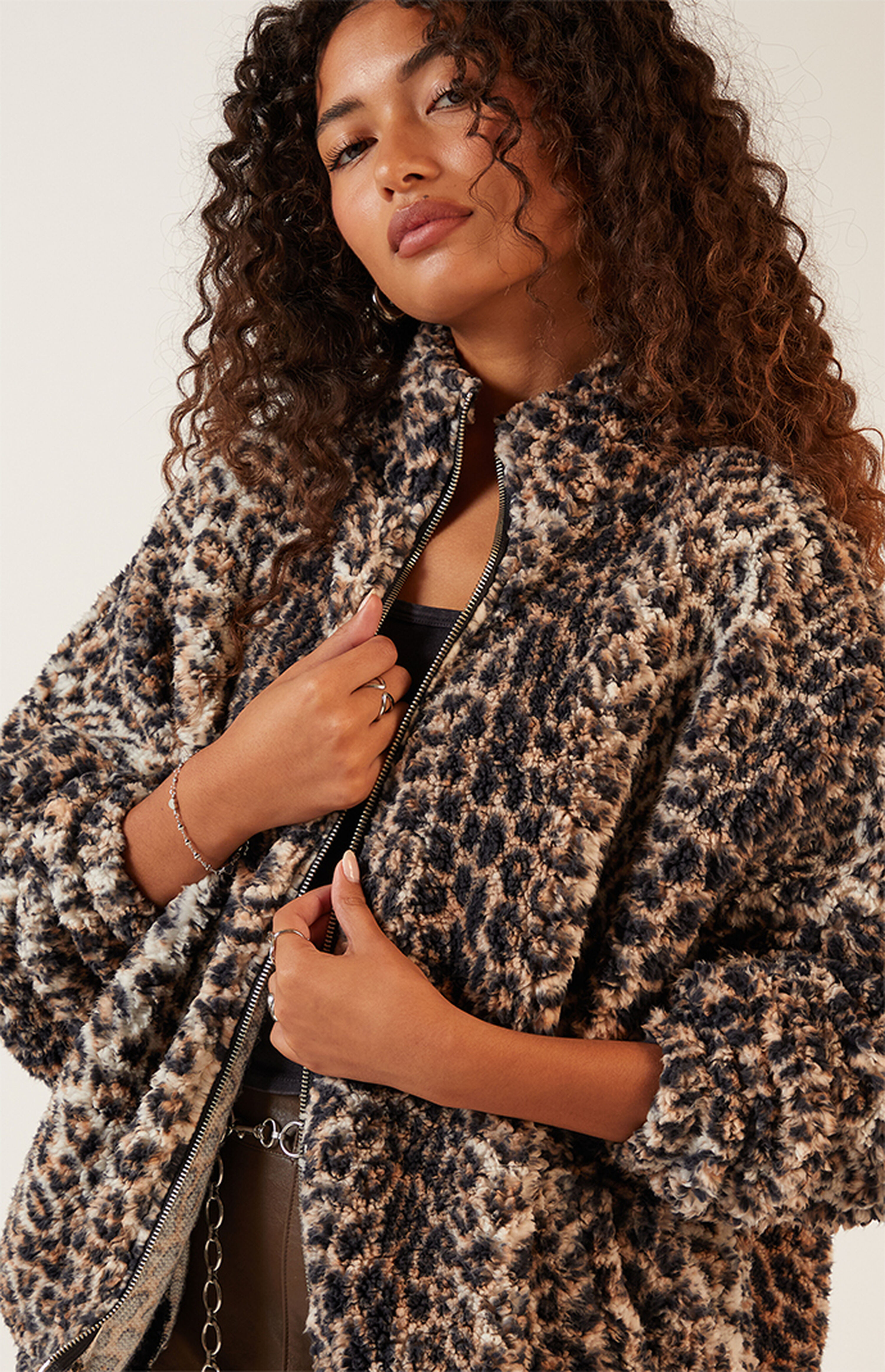 PacSun Sherpa Cropped Zip Up Jacket | PacSun