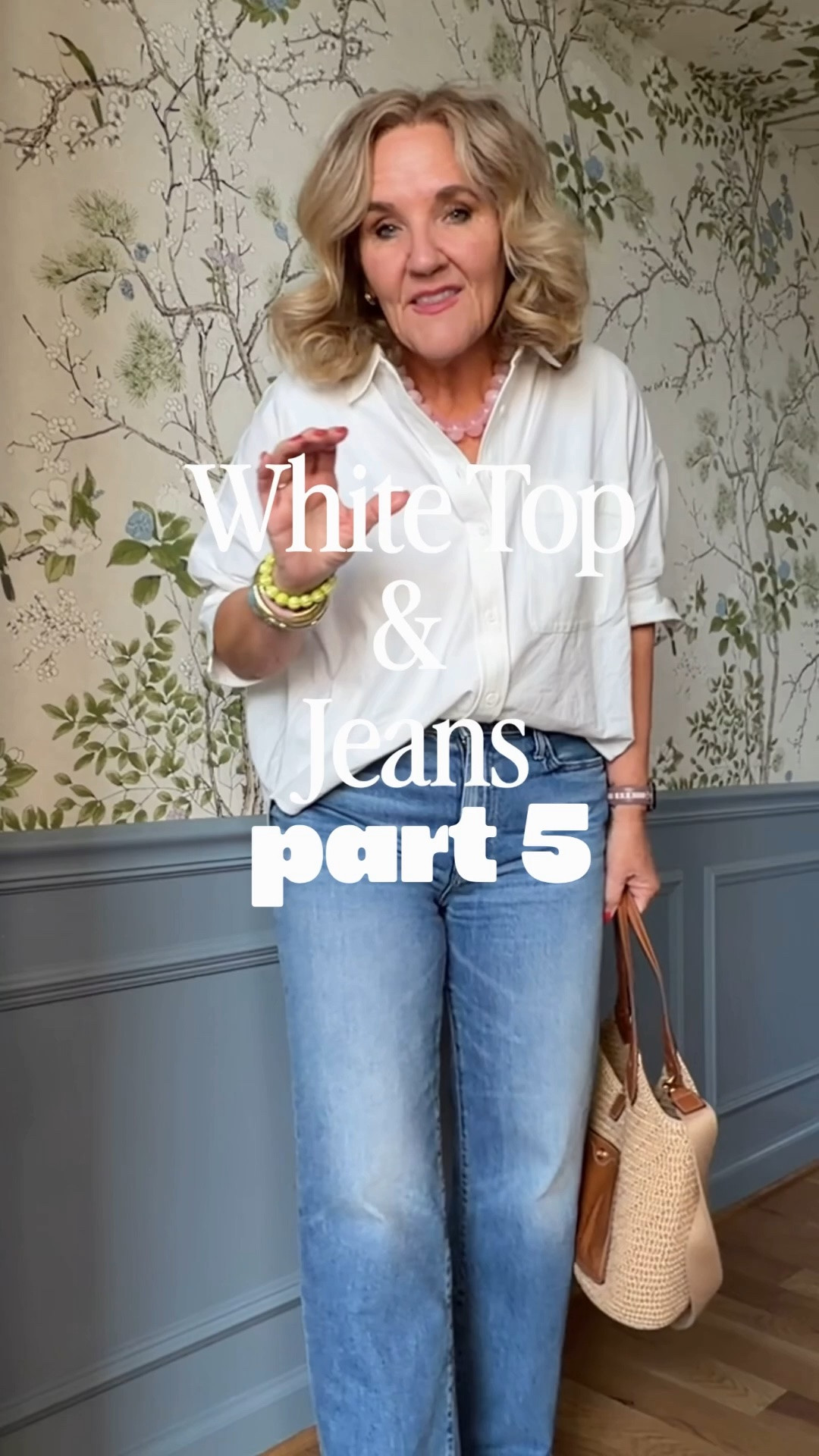 Oxford with an attitude white blouse! It’s worth it. So much ease. So much style. I dude down to a small. 
Madewell straight leg is on sale with code LTK20 
A straight leg denim is a must for every closet right now. These mother jeans are limited, but linking a few others I own and love at different price points. All true to size except the mother I sized up. 
Code NANETTE on my bag 
20% off bracelet stack code NANETTE20

#LTKOver40 #LTKSaleAlert #LTKootd