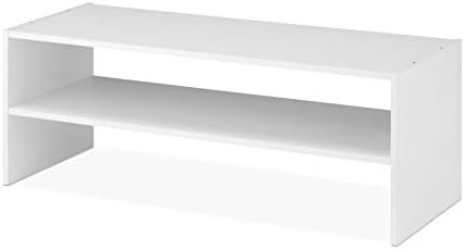 Whitmor Wood Stackable 2-Shelf Shoe Rack, 31 INCH, White | Amazon (US)