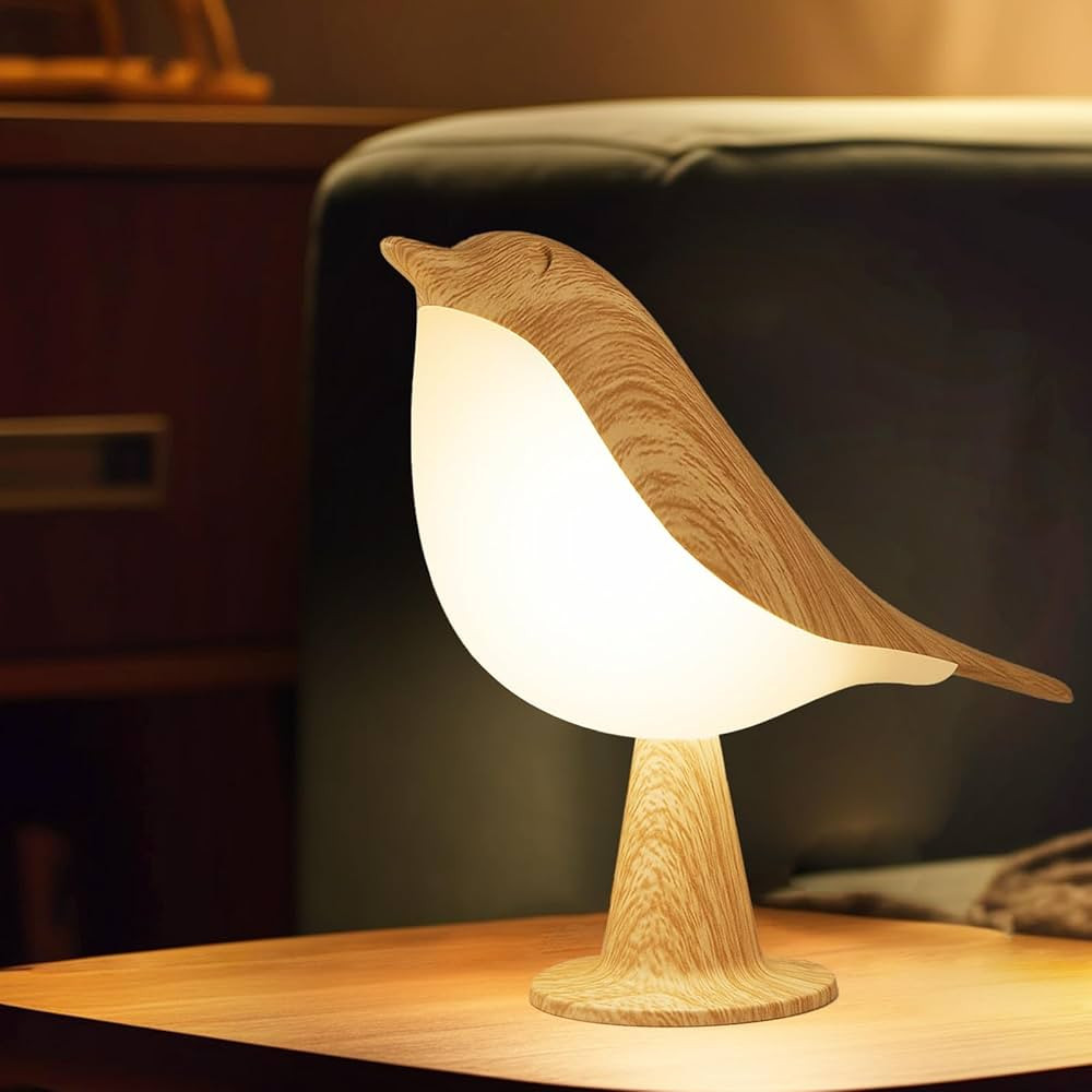 Bird Small Desk Lamp, Dimmer Kids Night Light for Bedroom, Cordless Table Lamp with 3 Color Tempe... | Amazon (US)