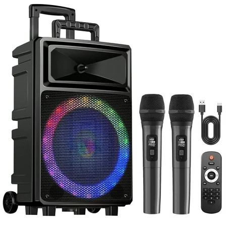 Seenda Karaoke Machine with 2 Wireless Microphones, Bluetooth Speaker, and Portable PA System –... | Walmart (US)