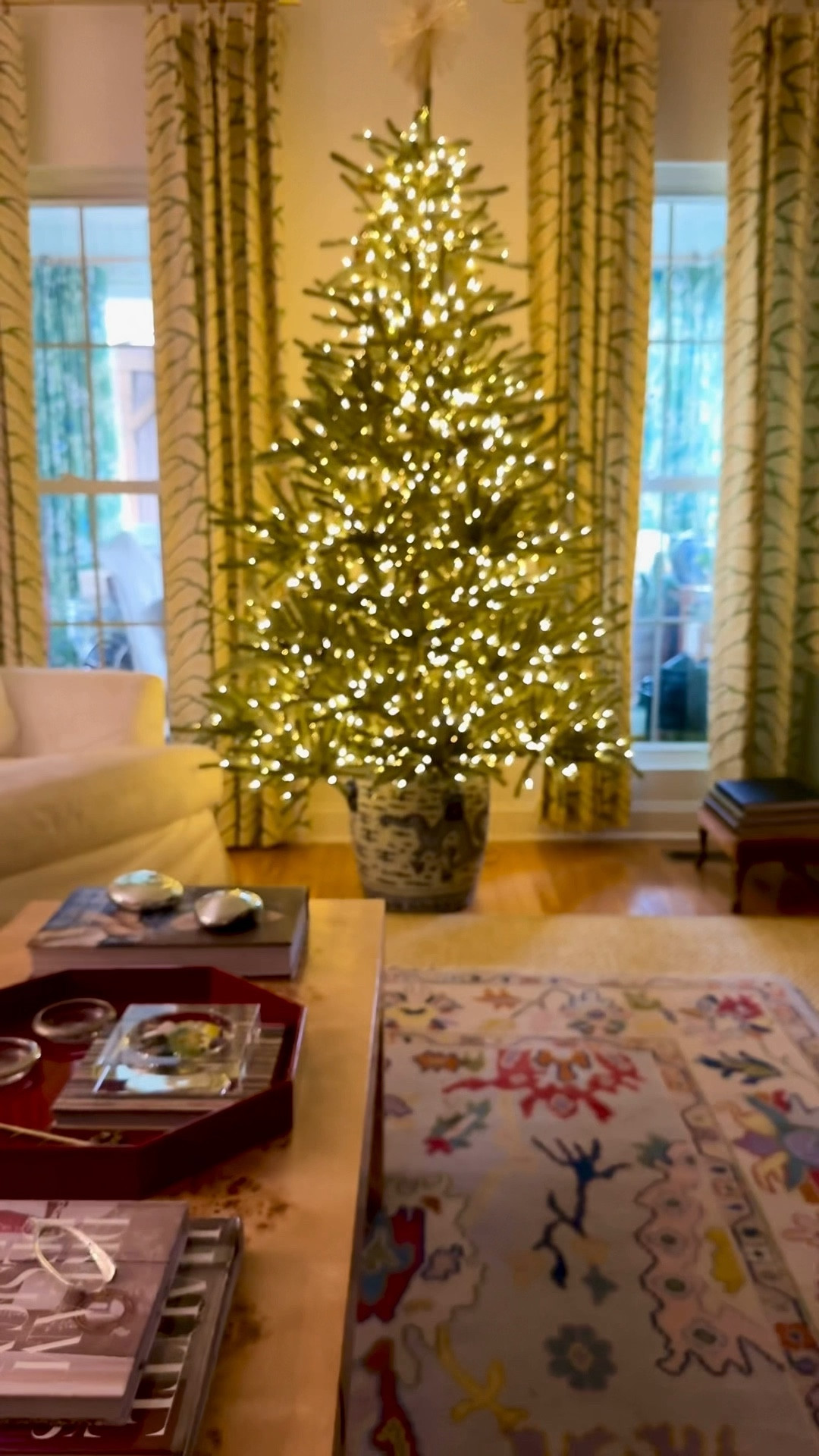 Balsam Hill Sanibel Spruce 
Holiday time mini lights clear 
