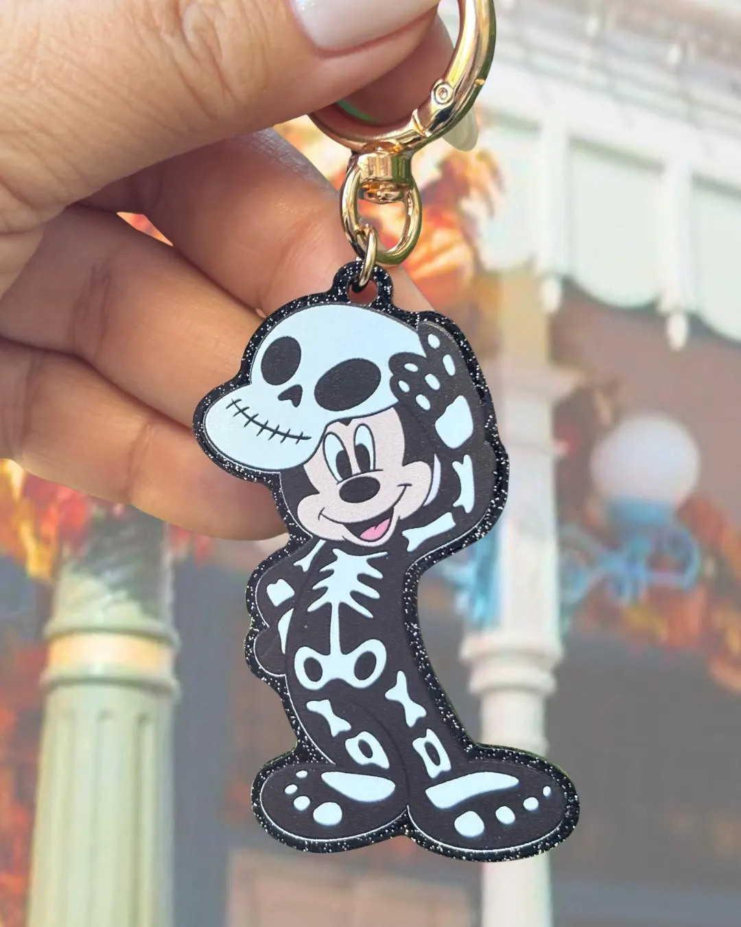 Skeleton Mickey Keychain | Disney Bag Charm | Halloween Mickey Charm | Halloween Disney Keychain ... | Etsy (Global)
