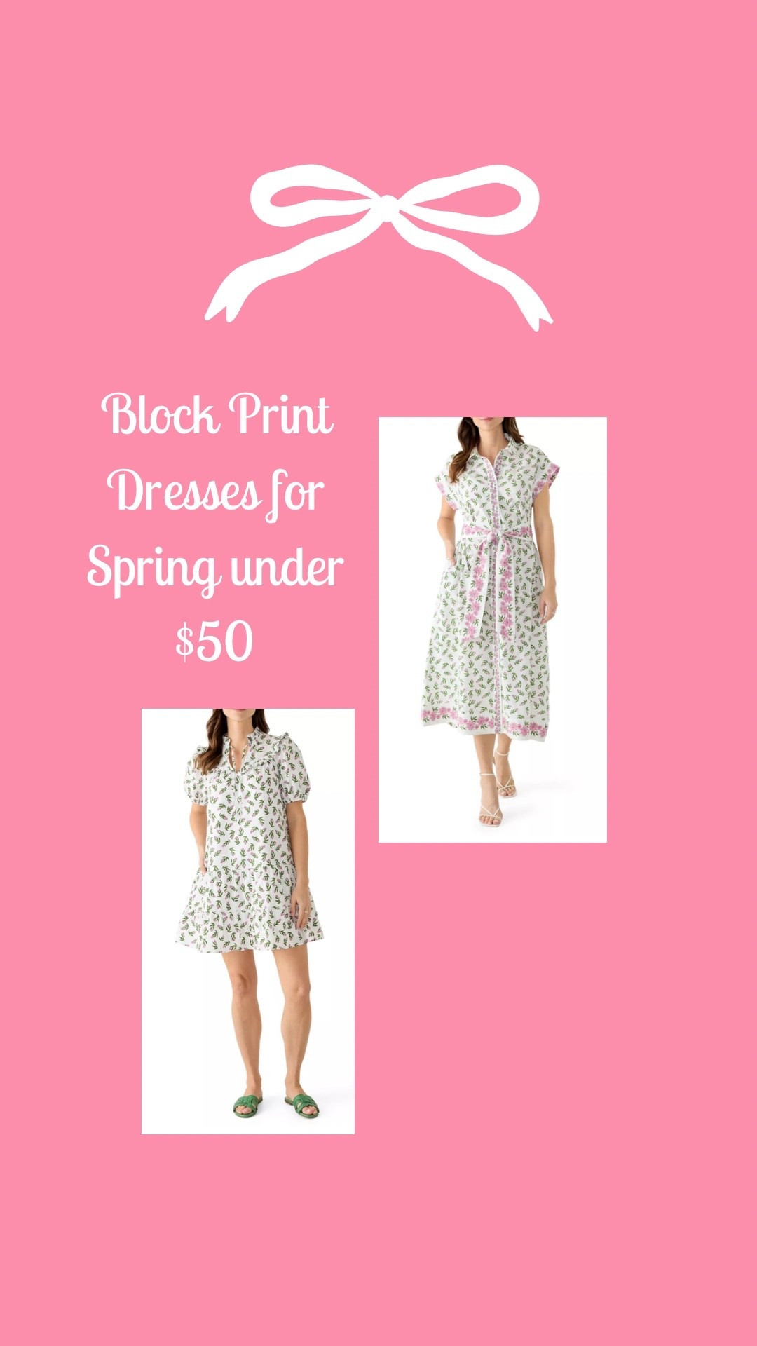 Same print - different styles! Both under $50.

Easter outfit ideas • vacation outfit ideas • easter dresses • easter dress • spring outfit ideas • spring dress • spring dresses • block print dress • spring outfits • business casual dresses • business casual 

#LTKSeasonal #LTKTravel #LTKdayinmylife