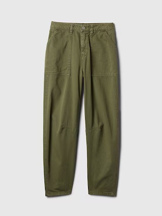 Mid Rise Twill Barrel Pants | Gap (US)