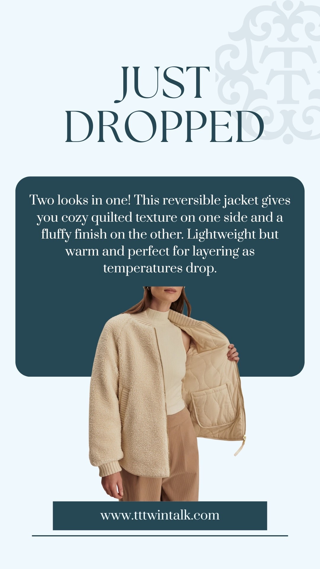 Two looks in one! This reversible jacket from Varley gives you cozy quilted texture on one side and a fluffy finish on the other. Lightweight but warm and perfect for layering as the temperature drops. 

#LTKStyleTip #LTKOver40 #LTKHoliday