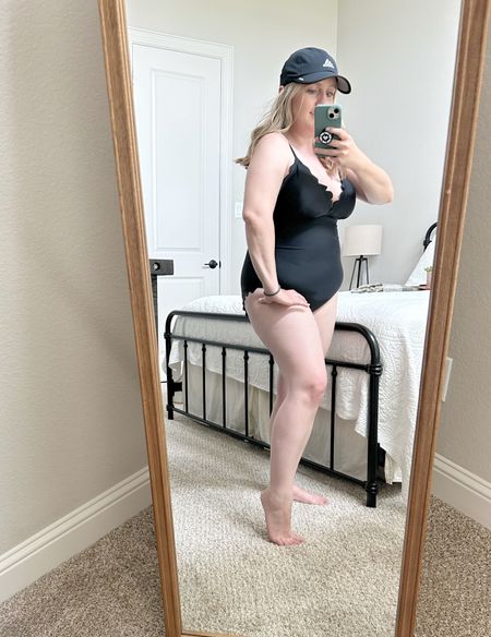 Loving this scalloped one-piece swimsuit I got from Amazon, for pool days and beach trips. Pairs well with my Adidas Aeroready hat which offers SPF 50 sun protection. Hat is on sale, both items quick ship and TTS (my size and stature are in my profile).

#LTKswim #LTKsalealert #LTKSeasonal