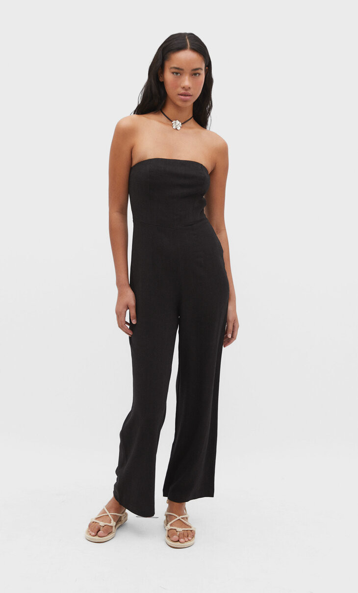 Combi-pantalon rustique - Mode femme | Stradivarius France | Stradivarius (FR)