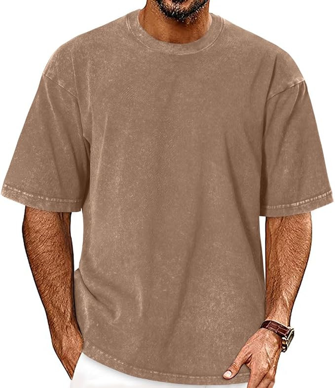 Oversized Tshirts for Men Short Sleeve Vintage Washed Basic Loose Tees 2026 | Amazon (US)