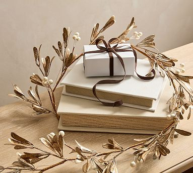 Lit Golden Leaf Garland | Pottery Barn (US)