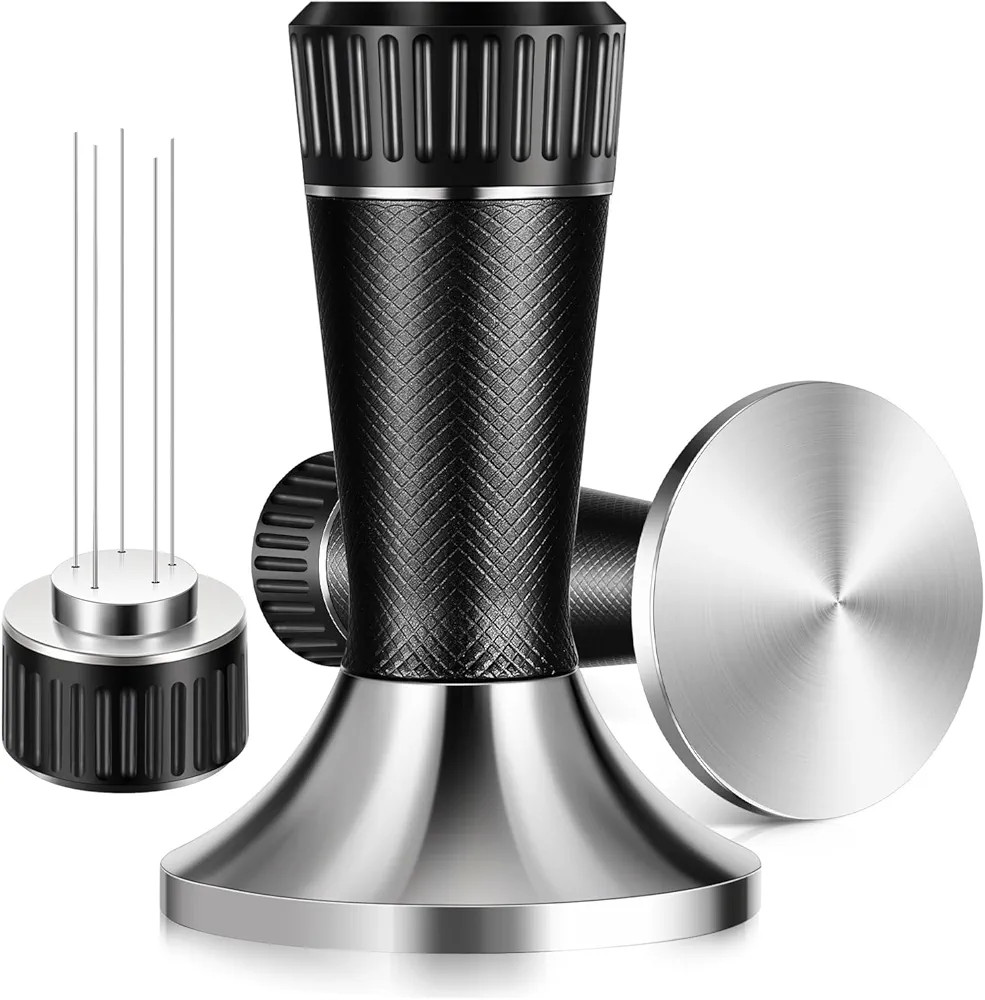 ZEYXINH 53mm Espresso Tamper with WDT Tool,Coffee Tamper, Espresso Coffee Stirrer,5 Needles 0.4mm... | Amazon (US)