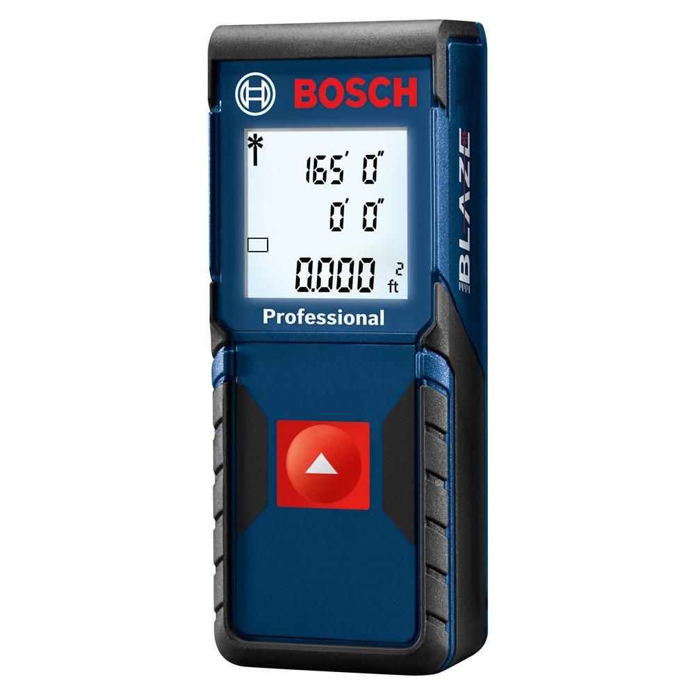 Bosch BLAZE 165 ft. Laser Distance Tape Measuring Tool with Square Footage Calculation-GLM165-10 ... | The Home Depot