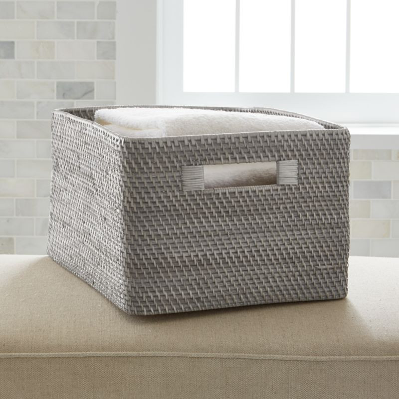 Sedona Large Grey Tote | Crate & Barrel