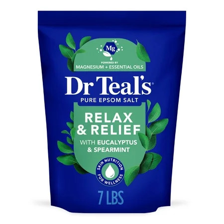 Dr Teal's Epsom Salt Magnesium Soak, Relax & Relief with Eucalyptus & Spearmint, 7 lbs | Walmart (US)