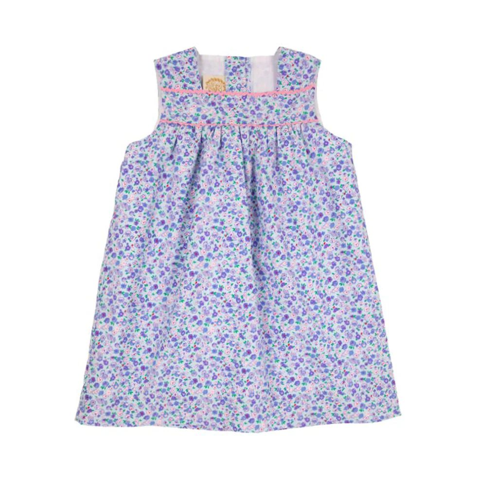 Rosemary Ric Rac Dress - Mableton Minnie Floral with Hamptons Hot Pink | The Beaufort Bonnet Company