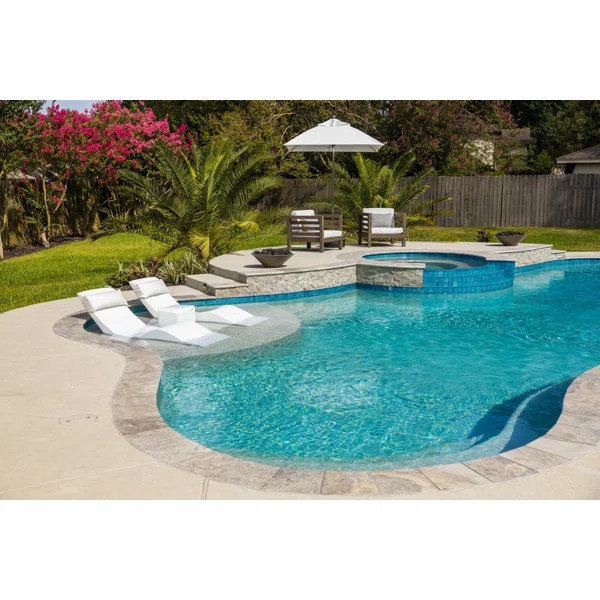 Wrought Studio™ In-pool Chaise Lounger for 0-9 In. of Water (Set of 2) | Wayfair North America