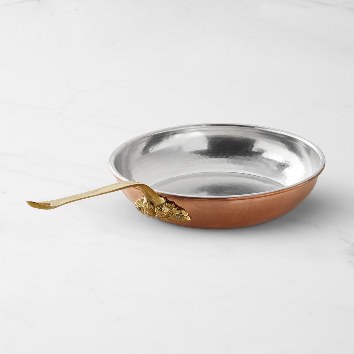 Ruffoni Historia Hammered Copper Fry Pan with Artichoke Handle, 11" | Williams-Sonoma