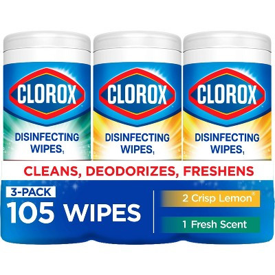 Clorox Lemon & Fresh Bleach Free Disinfecting Wipes Value Pack - 105ct/3pk | Target