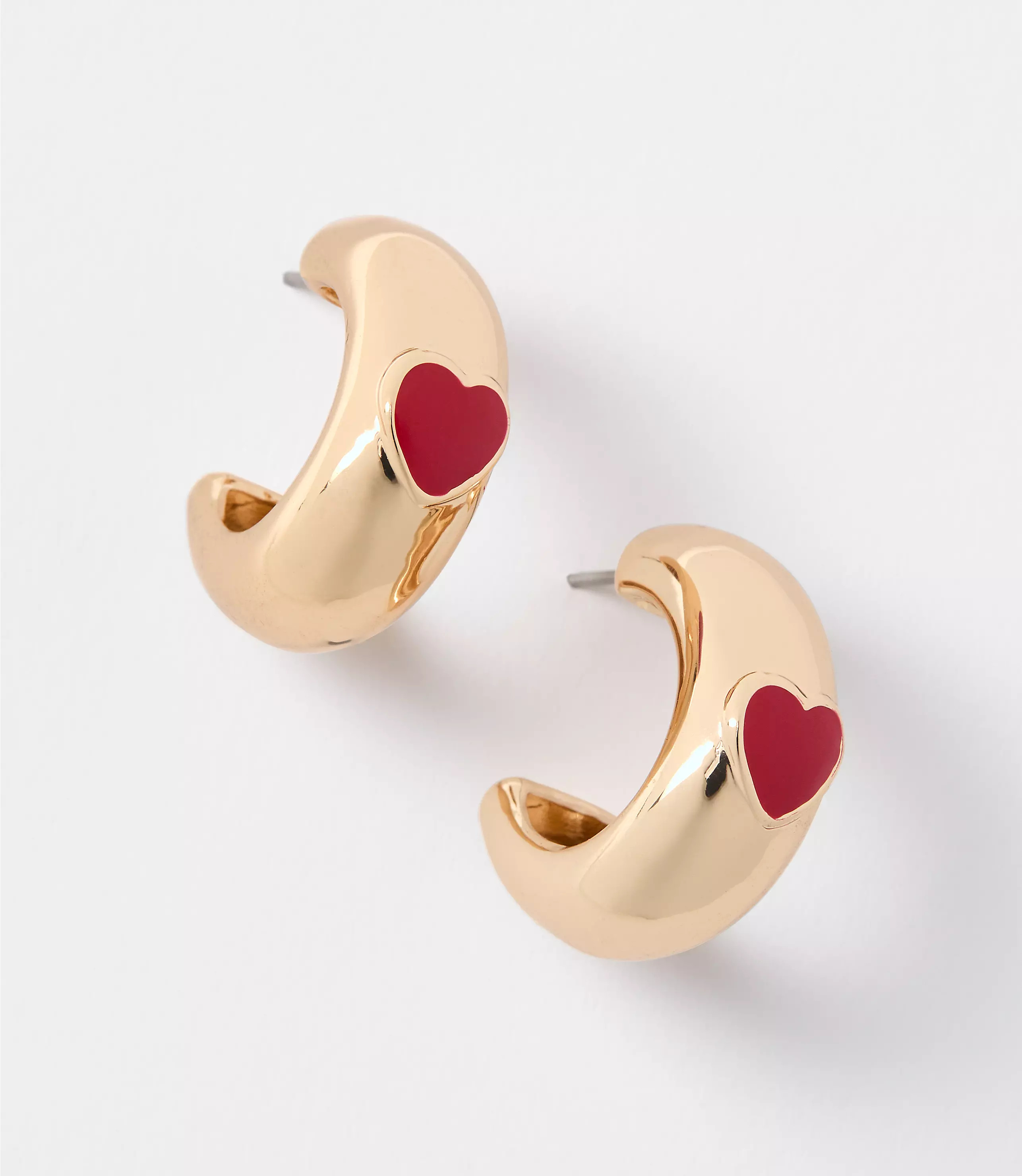 Heart Hoop Earrings | LOFT