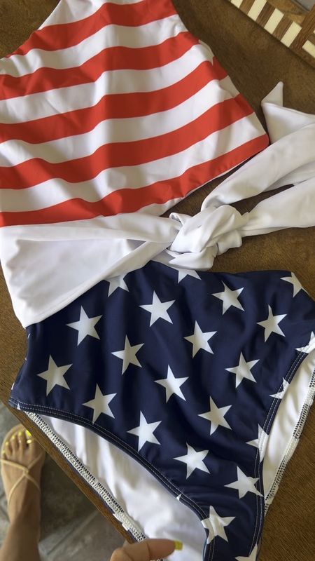 On SALE. It said it was a pre-order, but I got it in a week. 
Fourth of July. July 4th swimsuit. Red, white and blue.
I ordered a small in this one. I have this style
One piece in several colors. I love the fit of these suits. 

#LTKSwim #LTKSaleAlert #LTKFitness