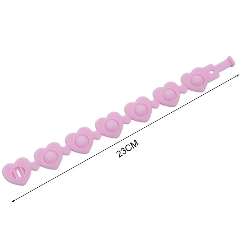 dnusflzt 3Pcs Fidget Bracelet,Silicone Heart-shaped Push Bubble Wristbands Sensory Toy for Kids S... | Walmart (US)