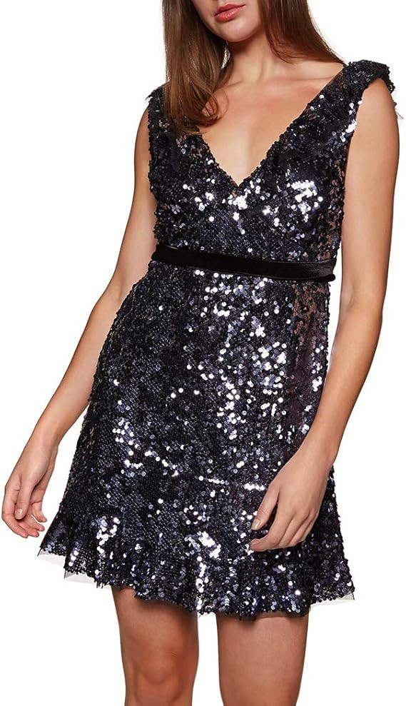 Free People Womens Sequined Mini Party Dress | Amazon (US)