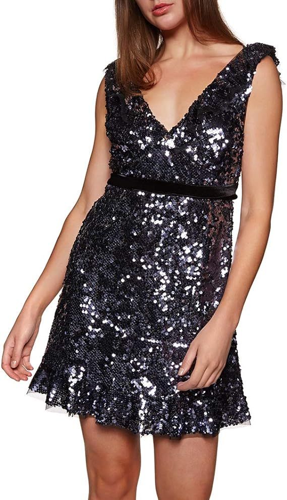 Free People Womens Sequined Mini Party Dress | Amazon (US)