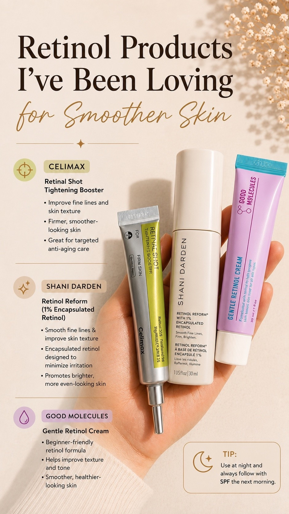 Love these retinol products to get smoother skin! Each one has its own unique benefits.

#LTKselfcare #LTKBeauty
