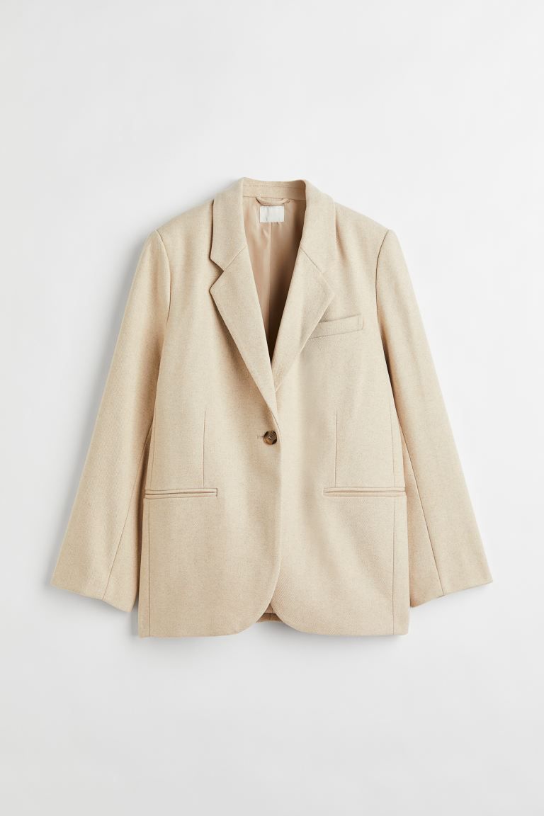 Single-breasted Jacket - Light beige - Ladies | H&M US | H&M (US + CA)