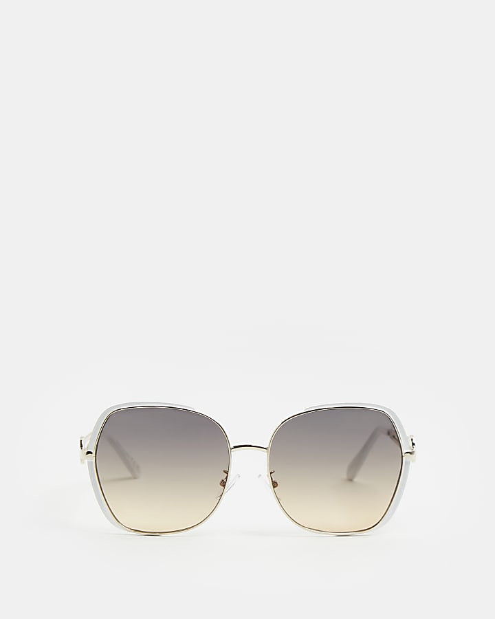 White oversized sunglasses | River Island (UK & IE)