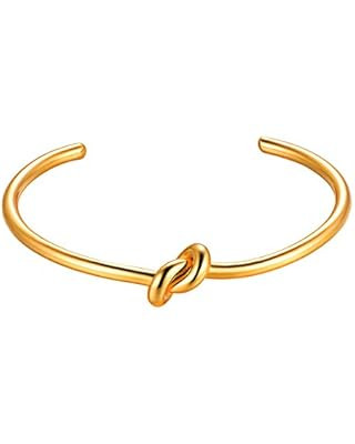 Altitude Boutique Cuff Bangle Gold Bracelets for Women | Tie The Knot Love Bracelet for Bridesmai... | Amazon (US)