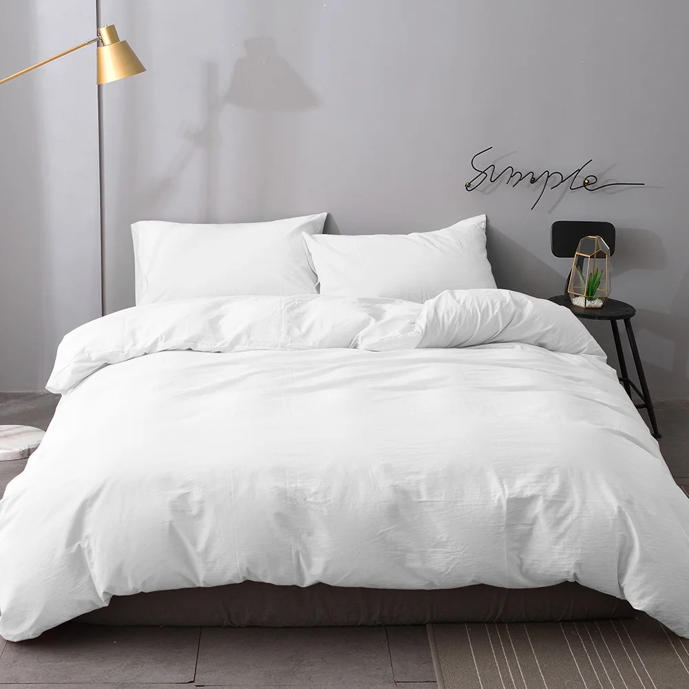 3-Piece 100% Washed Cotton duvet cover set - Walmart.com | Walmart (US)